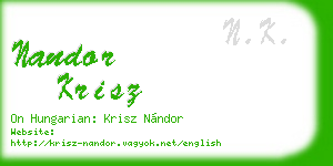 nandor krisz business card