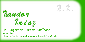 nandor krisz business card